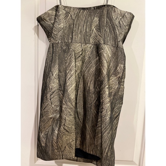 Nwt HAUTE HIPPIE METALLIC SIDEZIP STRAPLESS DRESS - SIZE S - Picture 5 of 5